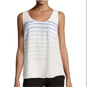 JOIE Striped Silk Tank Top Sz M